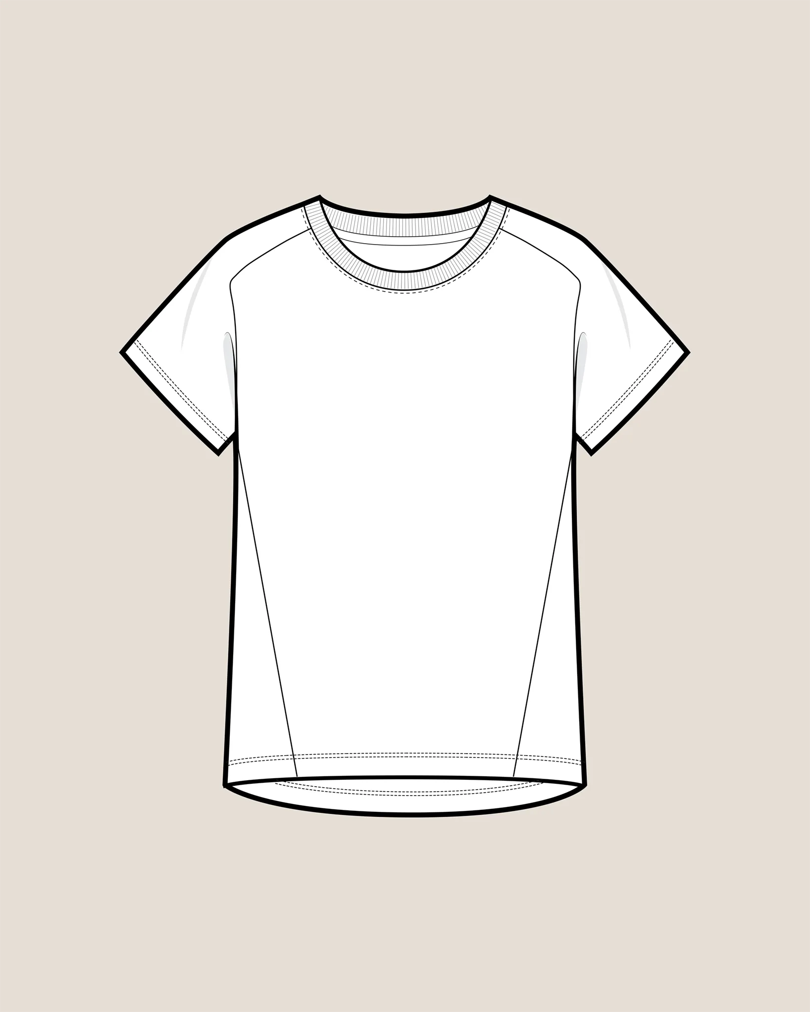 001 T-shirt - Undyed