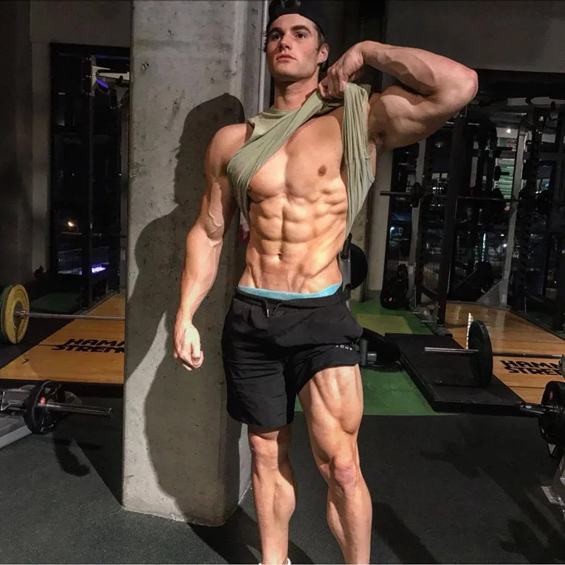 2023 New Men Gym Fitness Loose Shorts Bodybuilding Joggers Summer Quick-dry Cool Short Pants
