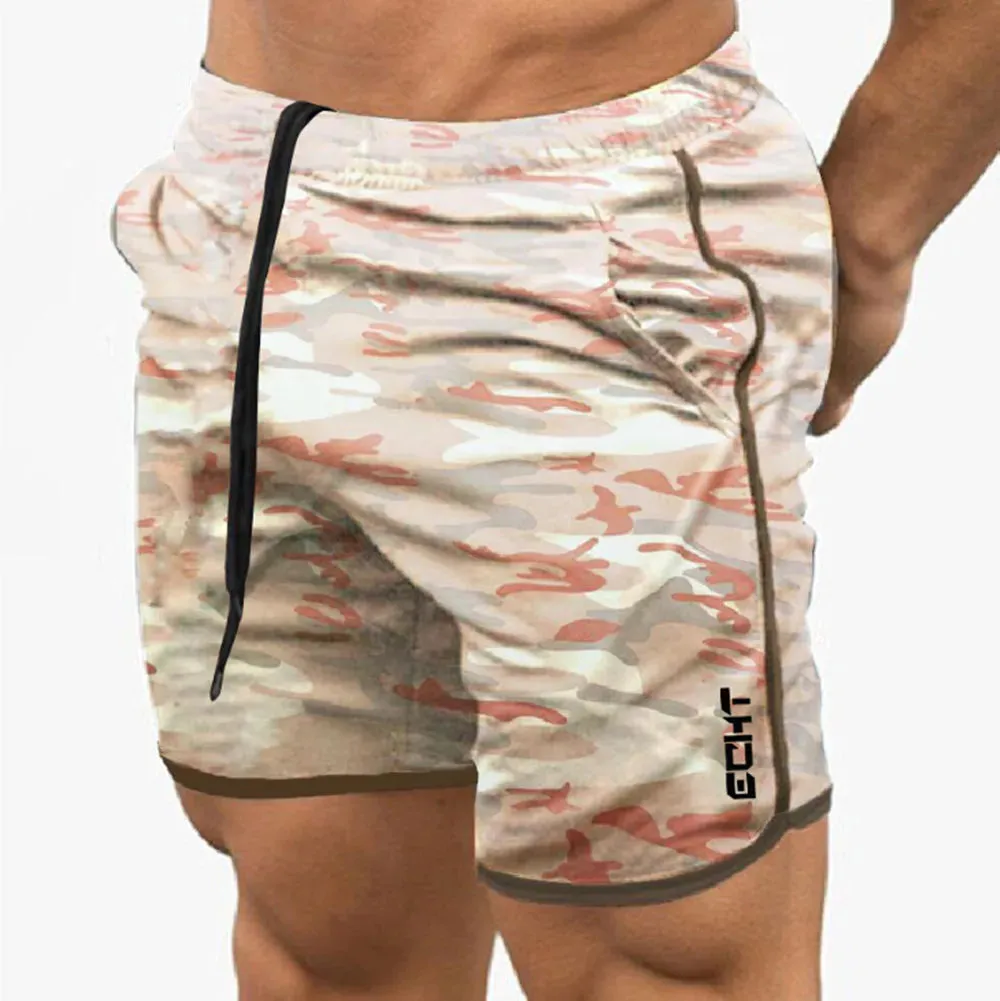 2023 New Men Gym Fitness Loose Shorts Bodybuilding Joggers Summer Quick-dry Cool Short Pants