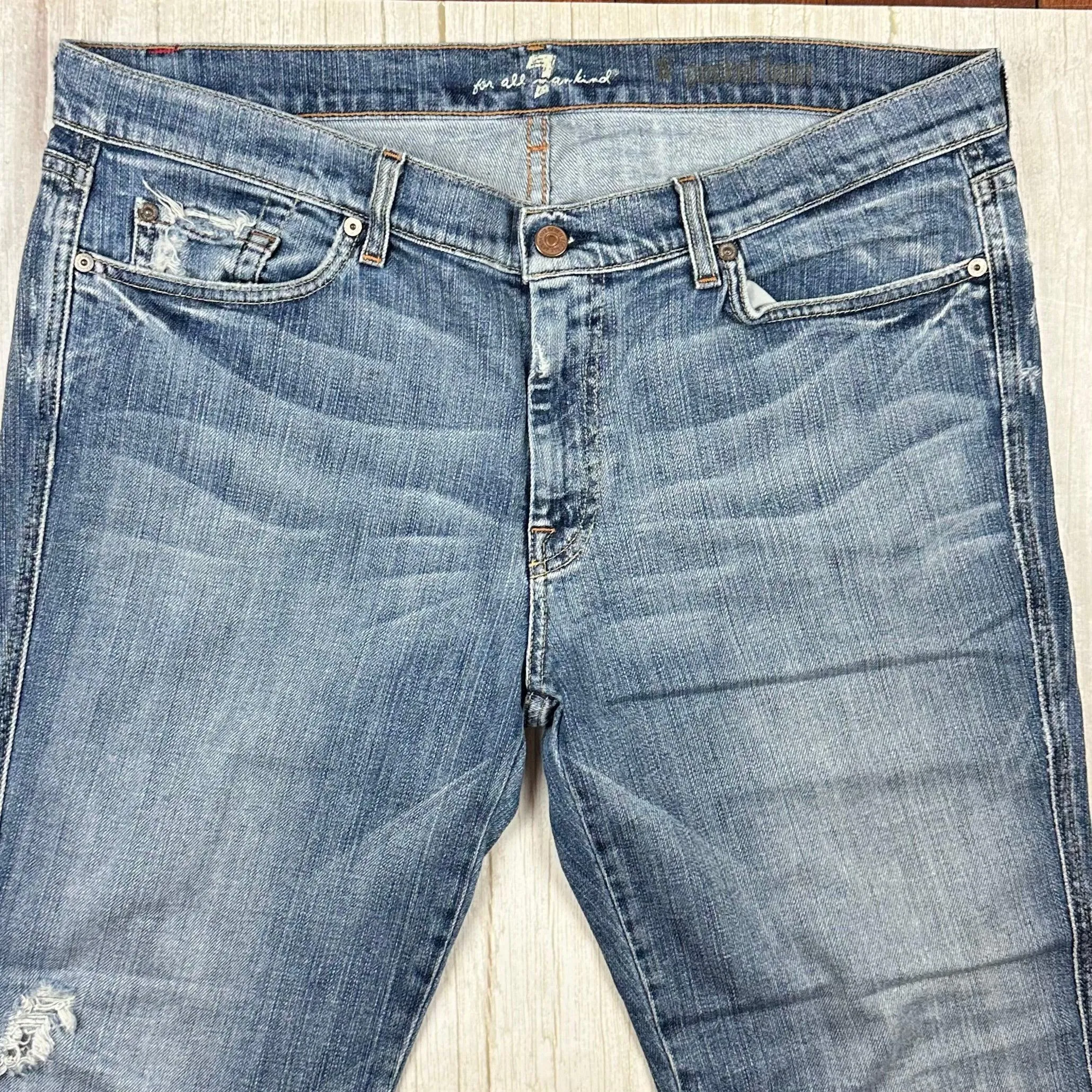 7 for all Mankind Mens ' A Pocket Bootcut'  Straight Jeans - Size 38/32