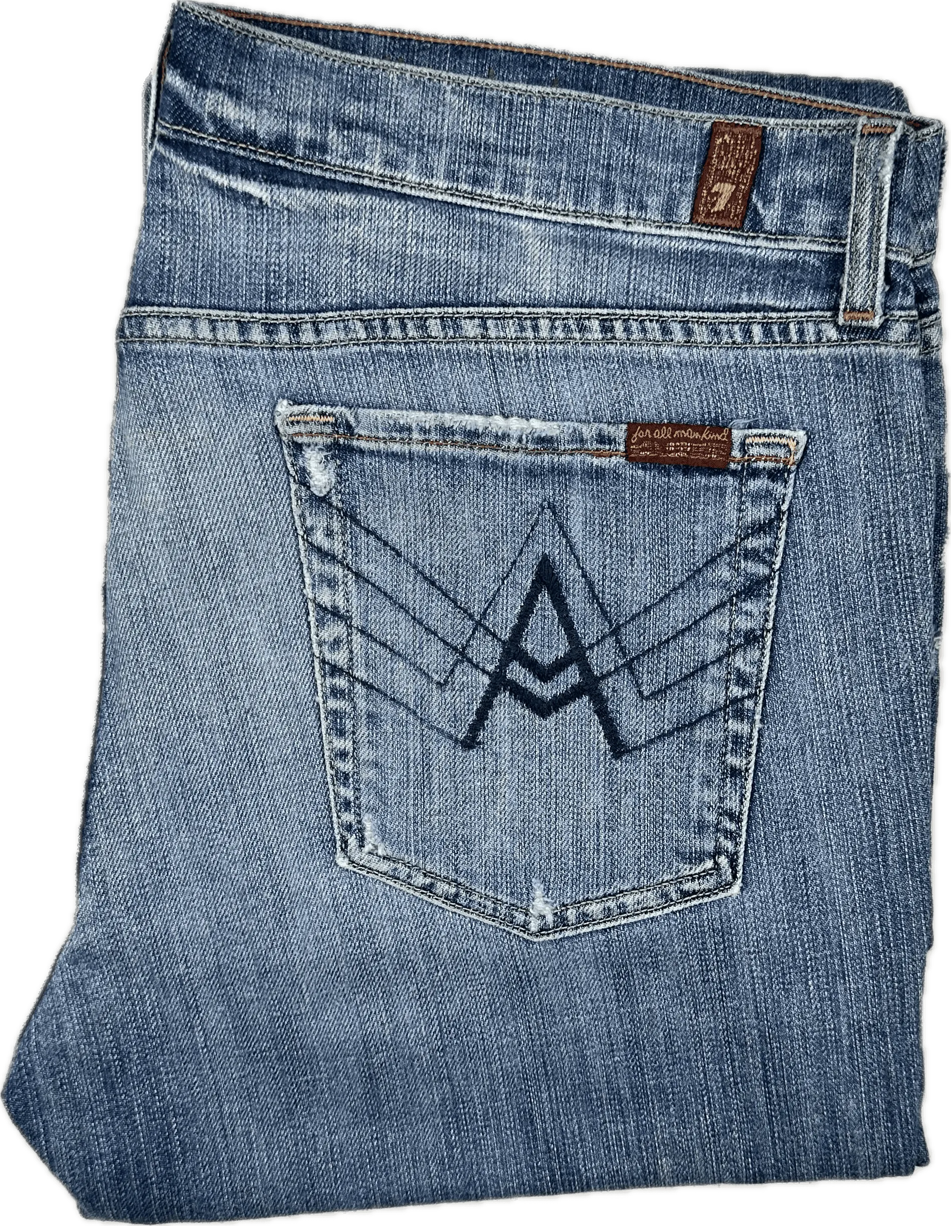 7 for all Mankind Mens ' A Pocket Bootcut'  Straight Jeans - Size 38/32
