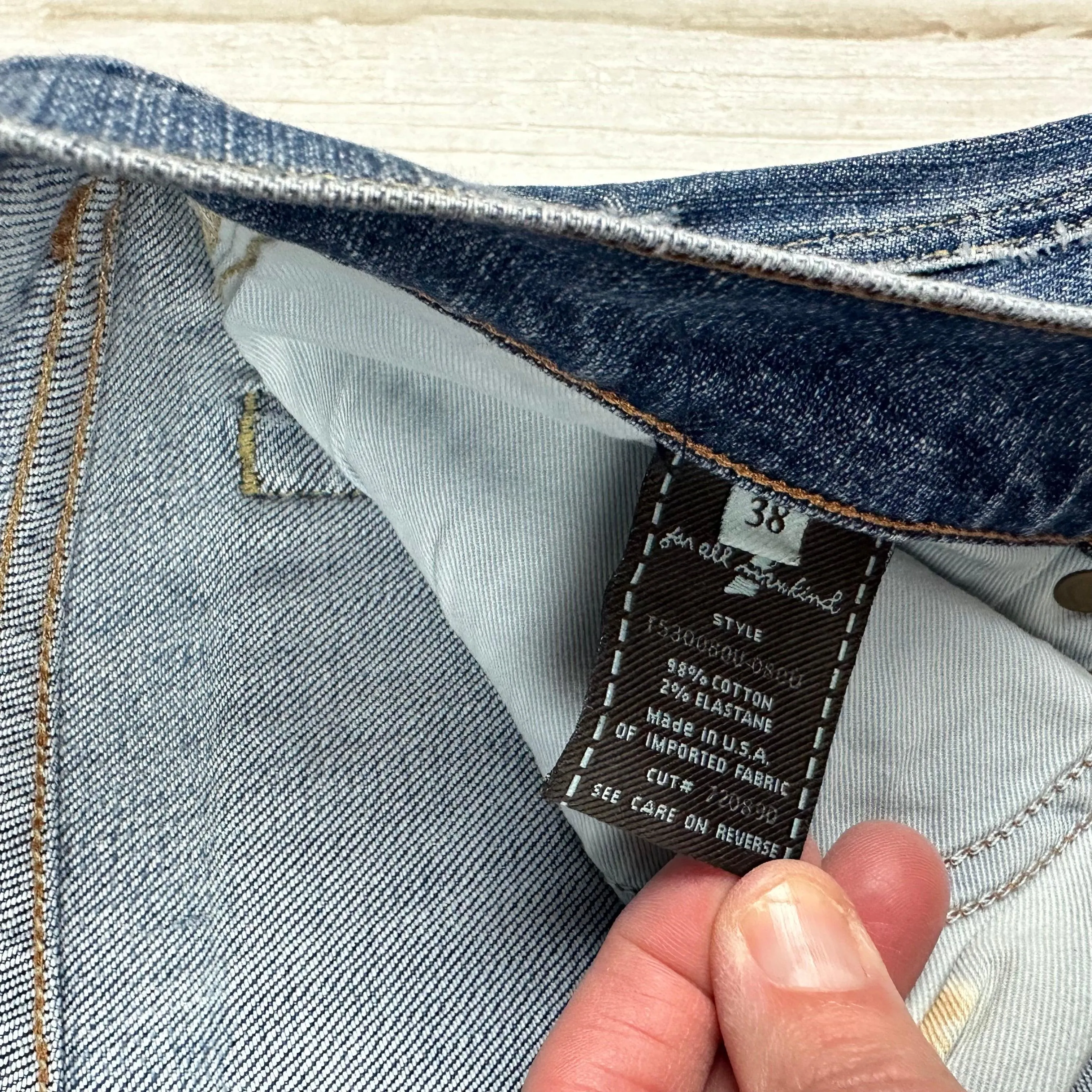 7 for all Mankind Mens ' A Pocket Bootcut'  Straight Jeans - Size 38/32
