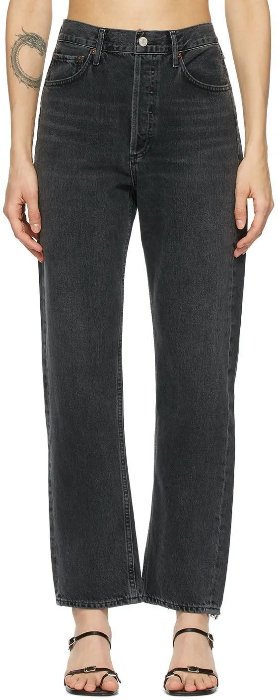 AGOLDE Grey 90's Mid-Rise Loose Fit Jeans