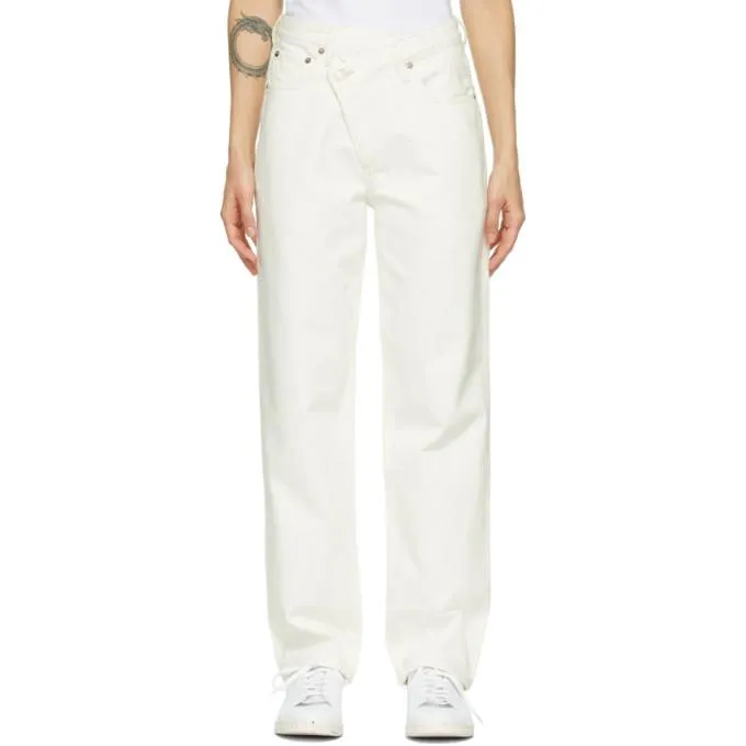 AGOLDE White Criss Cross Upsized Jeans