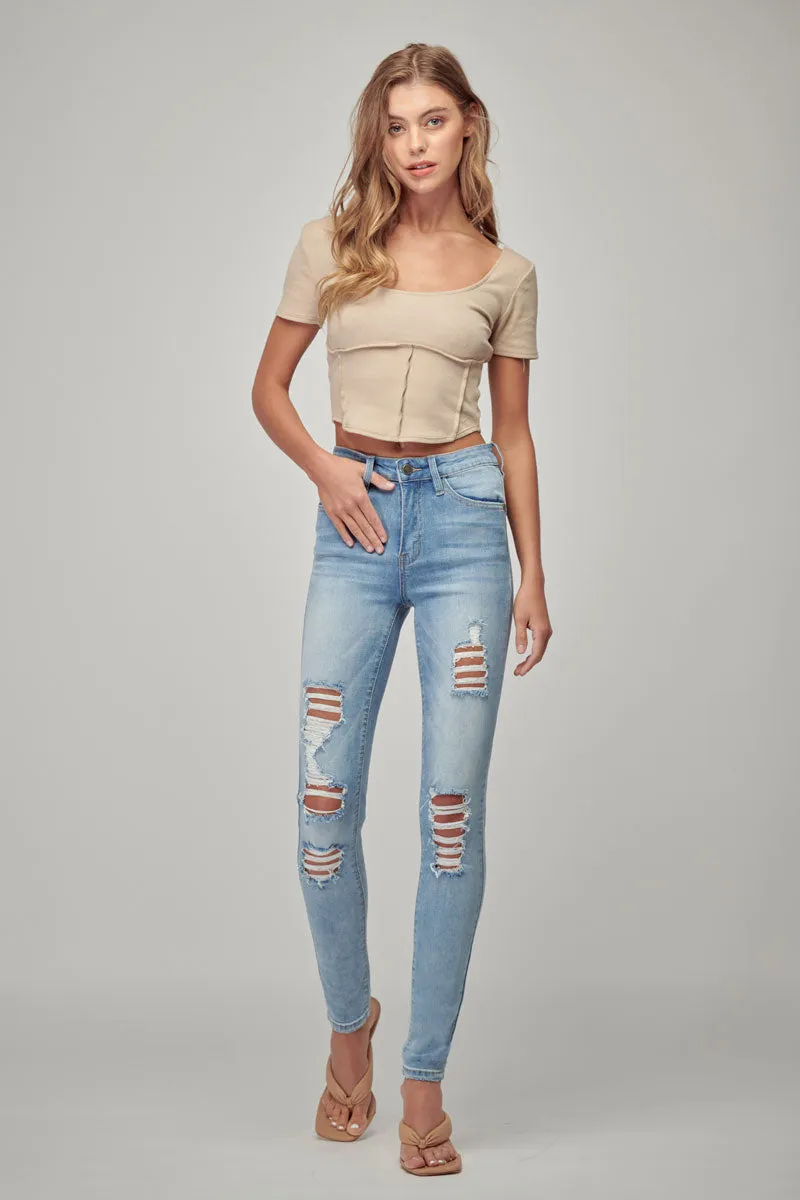 Aiden High Rise Skinny Jeans