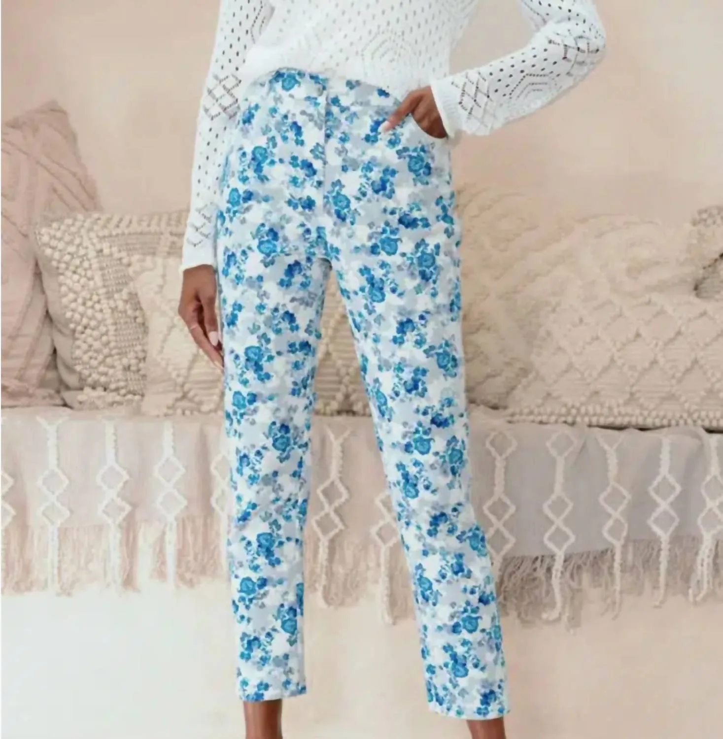 Alison Sheri - Floral Jeans