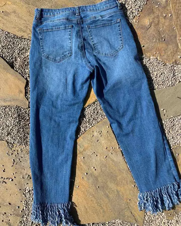 Cropped Patchwork Denim size 28