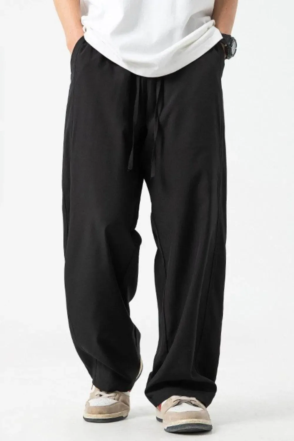Drawstring Wide Leg Pants