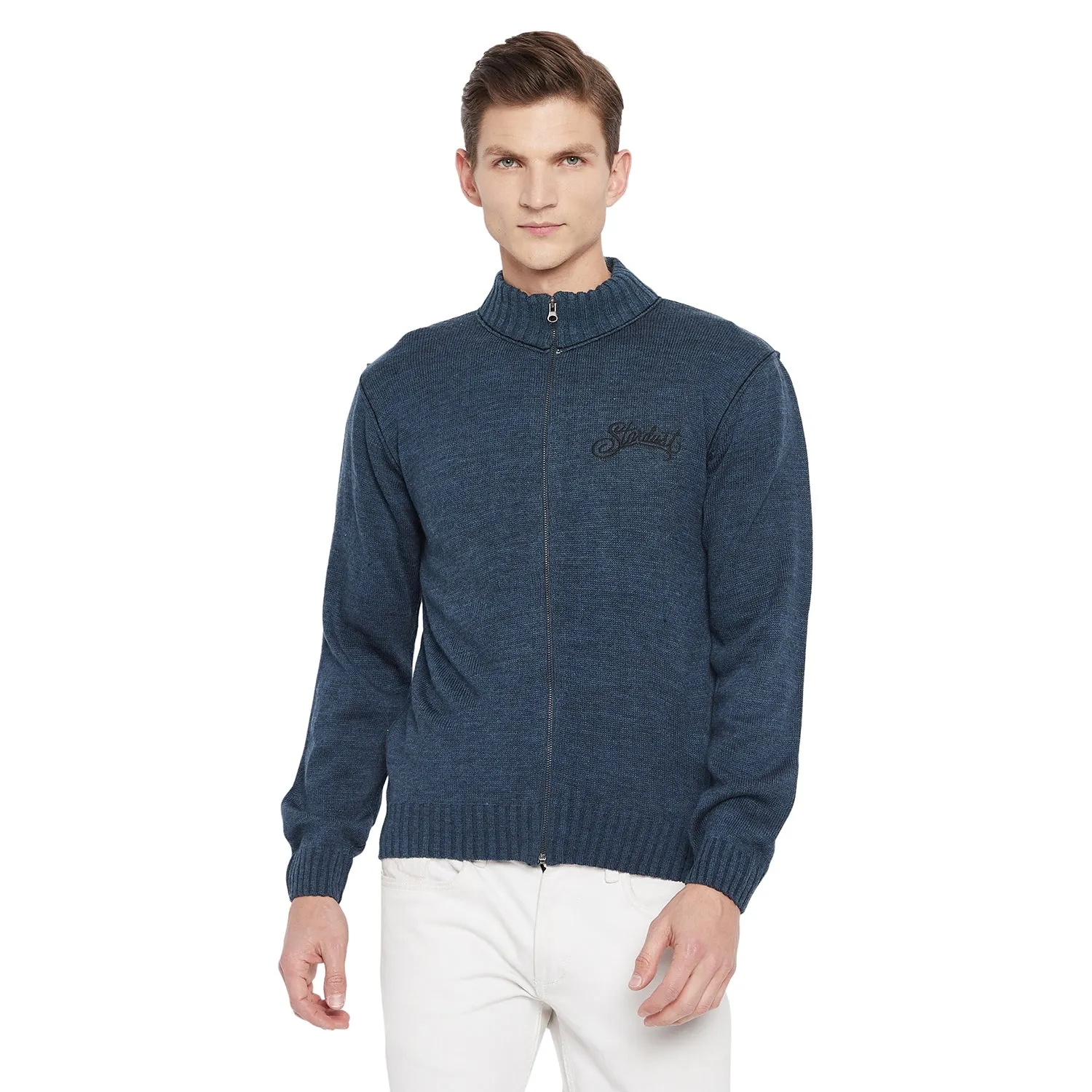 Duke Stardust Men Full Sleeve Zipper Sweater (SDS527)