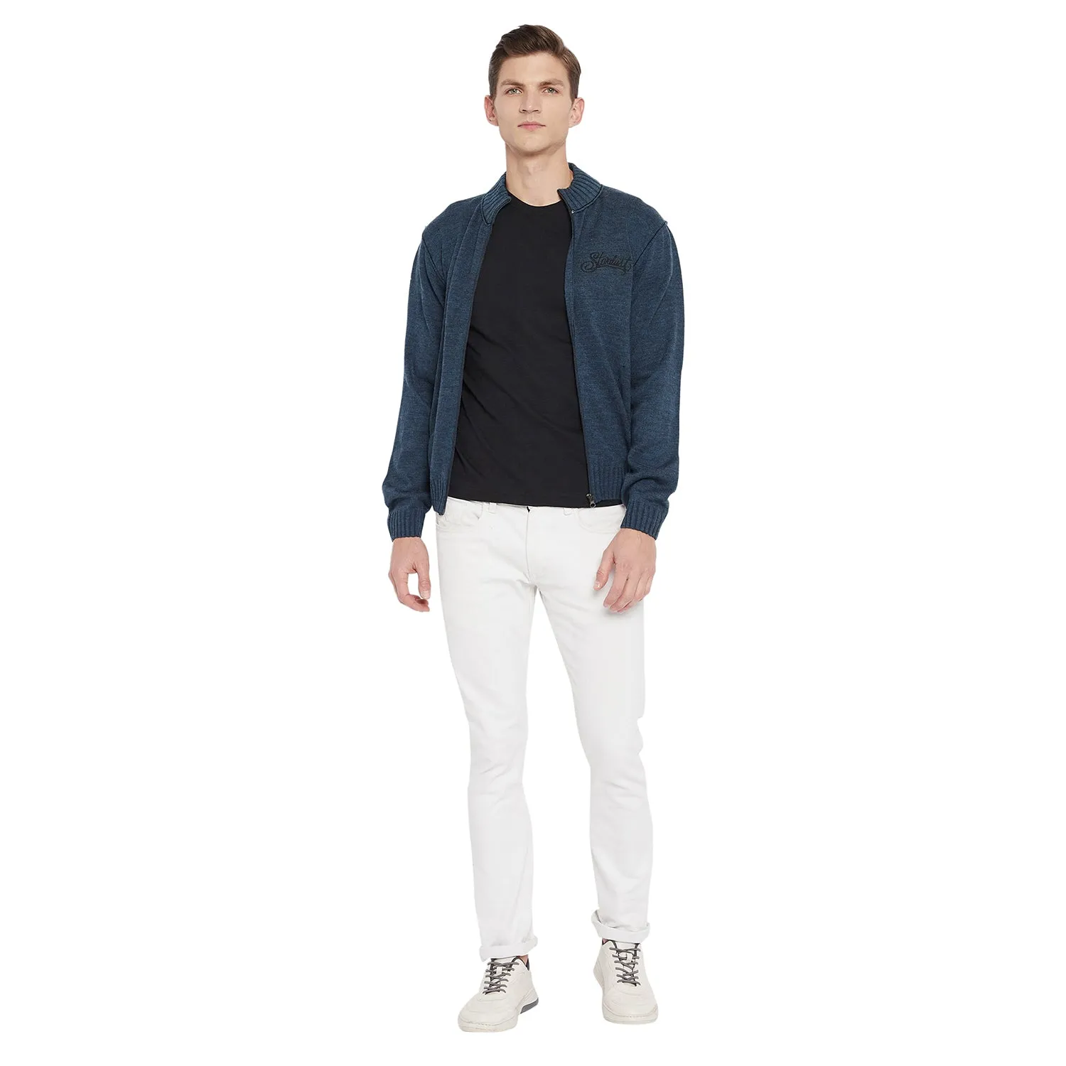 Duke Stardust Men Full Sleeve Zipper Sweater (SDS527)