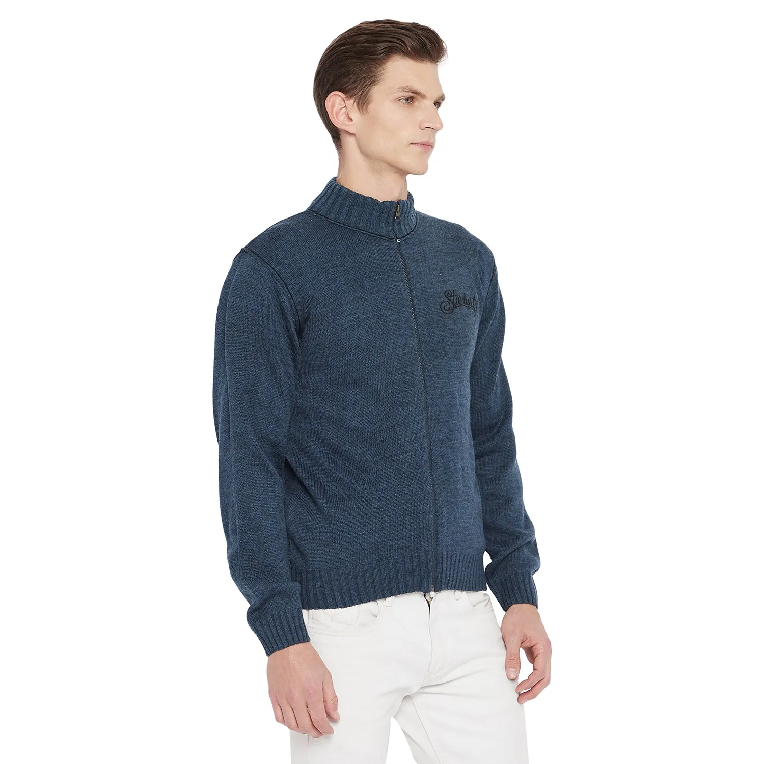 Duke Stardust Men Full Sleeve Zipper Sweater (SDS527)