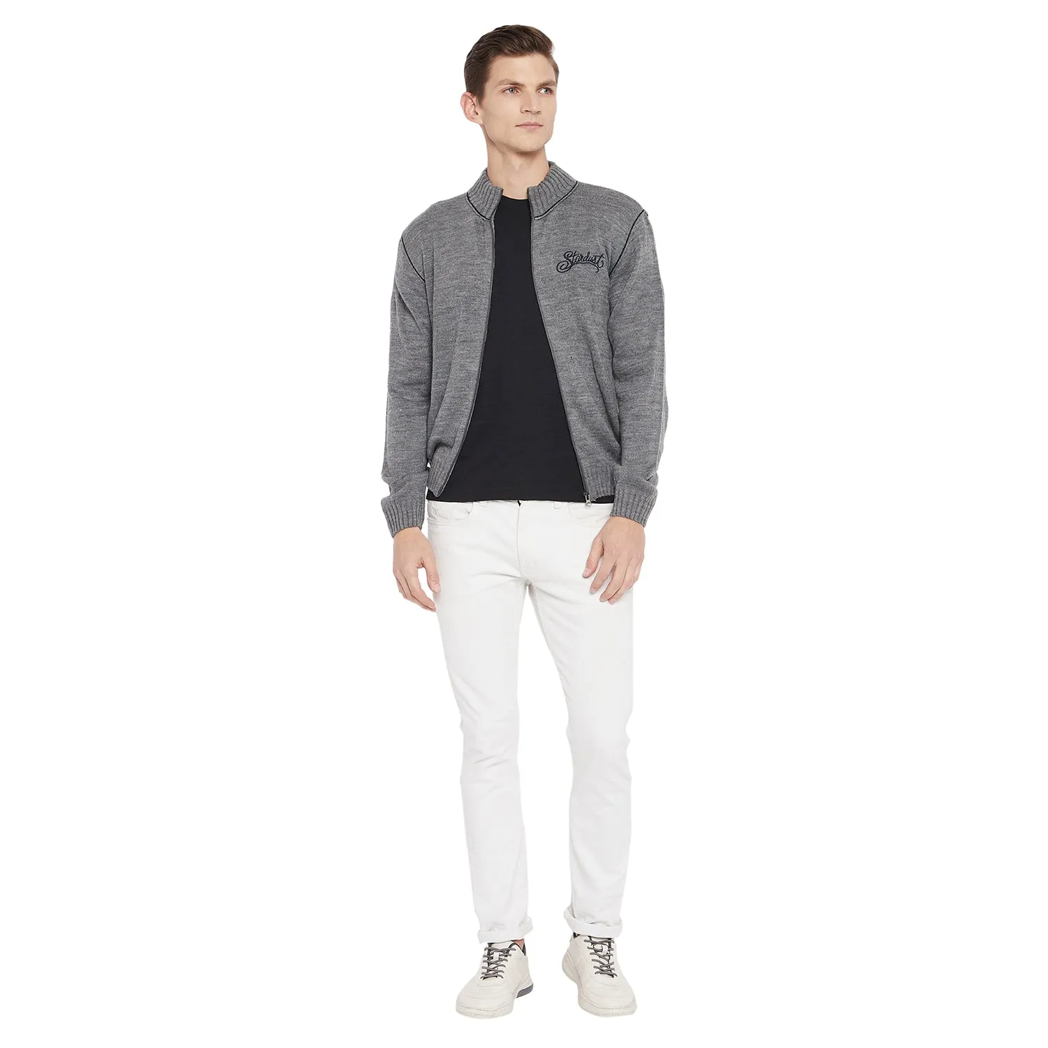 Duke Stardust Men Full Sleeve Zipper Sweater (SDS527)