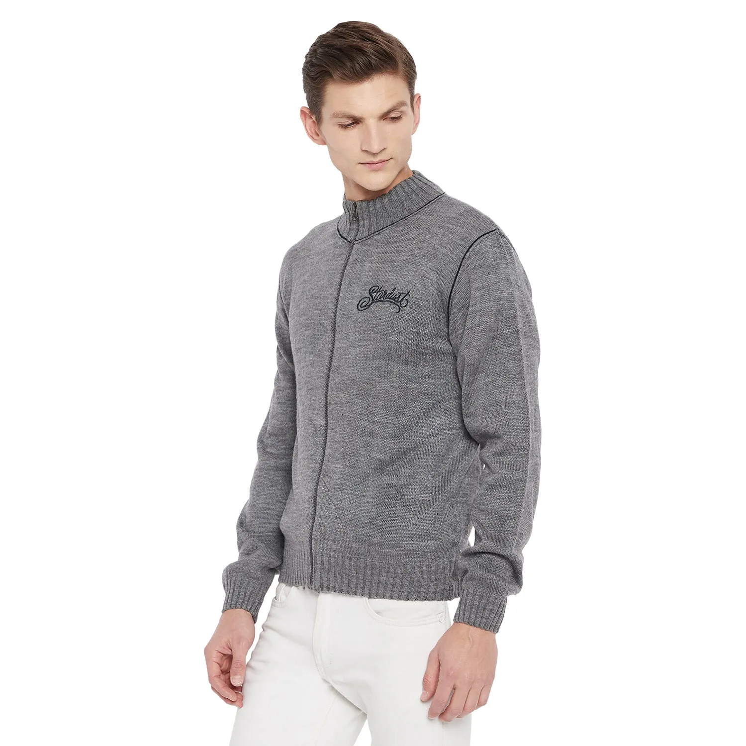 Duke Stardust Men Full Sleeve Zipper Sweater (SDS527)