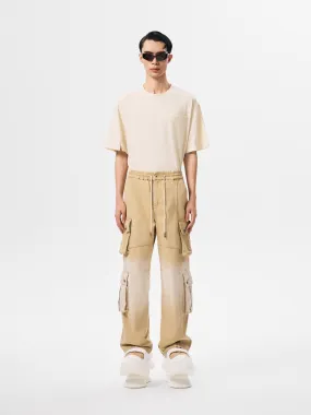 GRADIENT DENIM CARGO TROUSERS