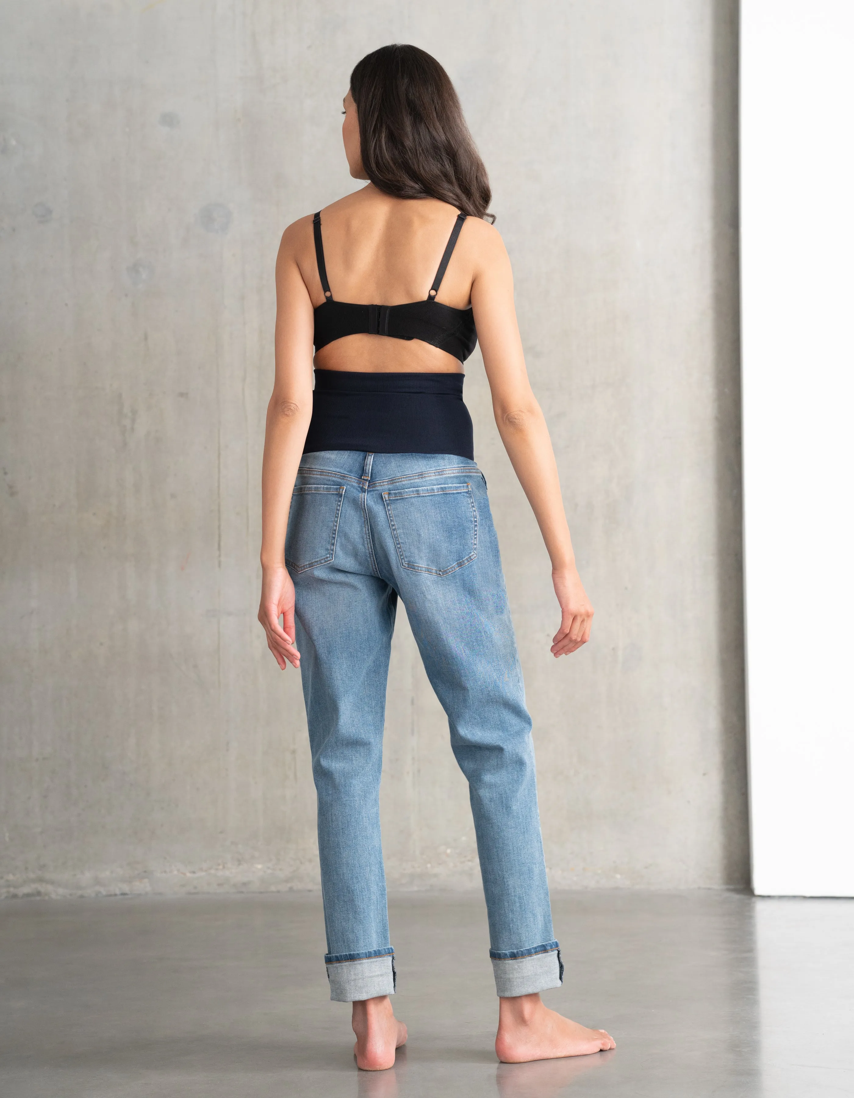 Organic Ripped Post-Maternity Boyfriend Jeans