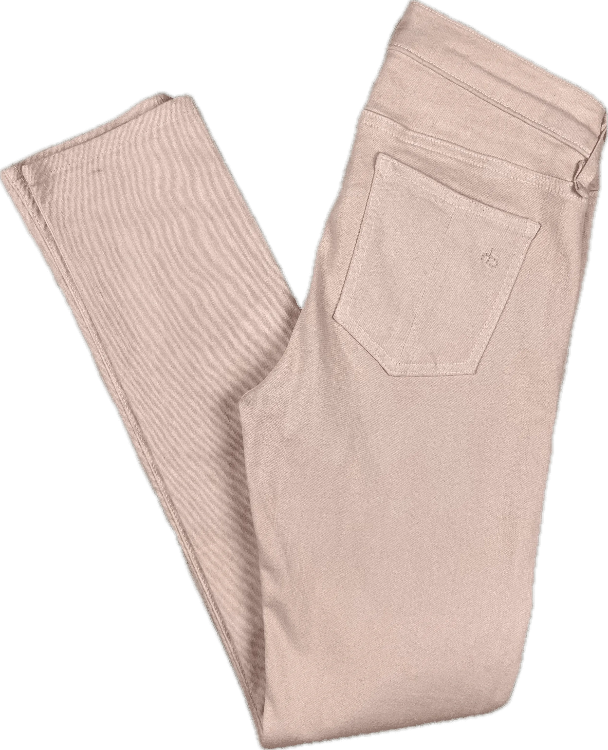 Rag & Bone 'Skinny' Peach Stretch Jeans- Size 25