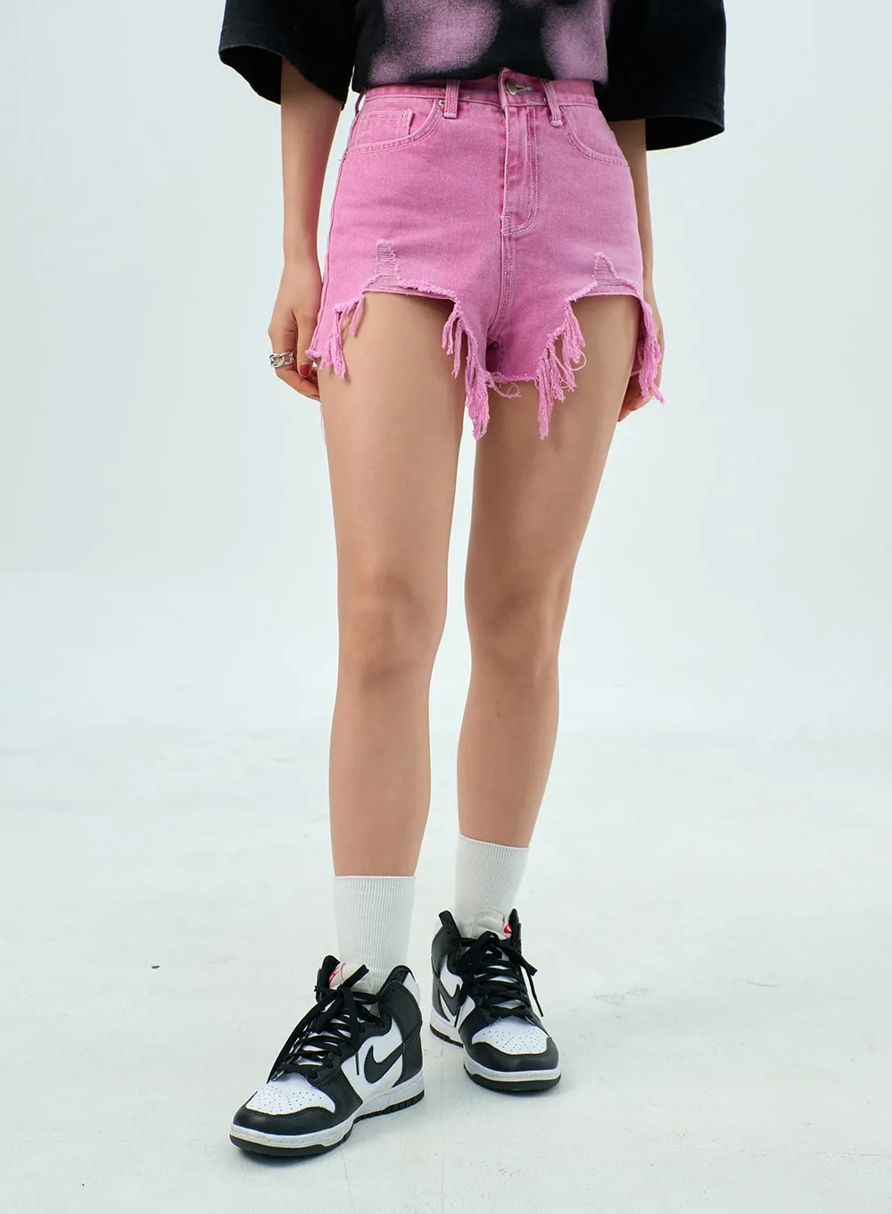 Ripped Color Shorts BU308